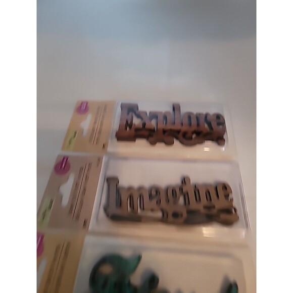 Crafter's Square Laser Cut Words Mix LOT OF 3 Packages TOTAL 9 Words New - Picture 3 of 6